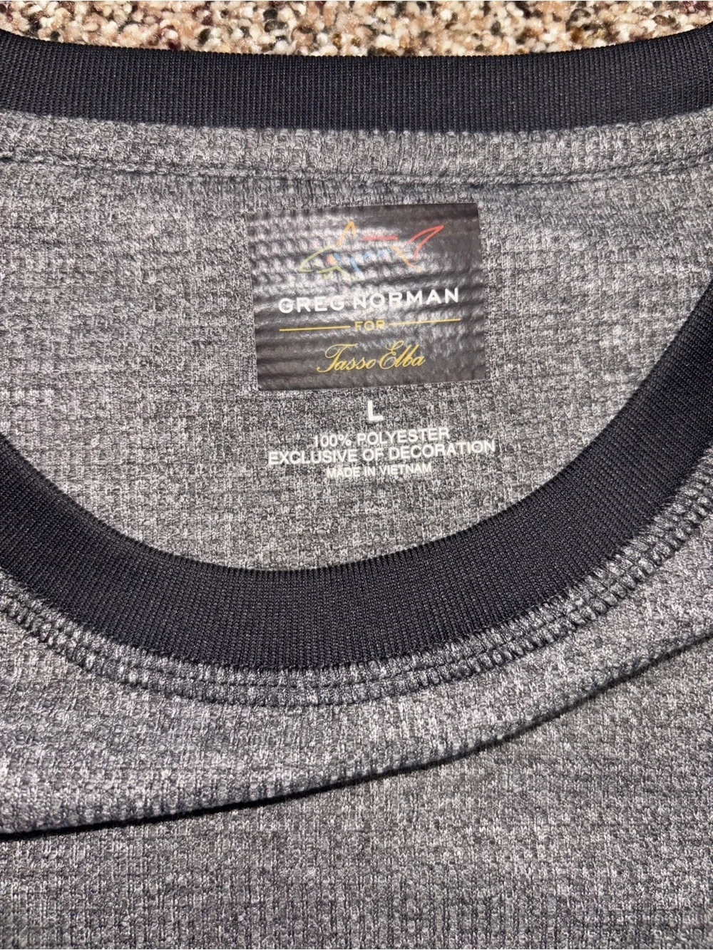 Greg Norman Men’s Lg Long Sleeve Waffle Knit Thermal Performance Pullover - Picture 5 of 7